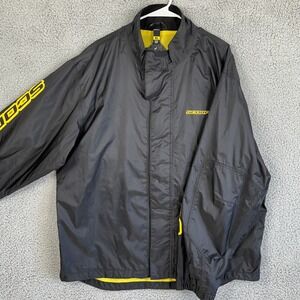 Scorpion Exo Jacket Full Zip‎ Mens XL Black Yellow Waterproof Windbreaker Logo